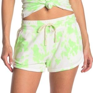 New Sundry Pop Lime Tie Dye Dolphin Shorts
